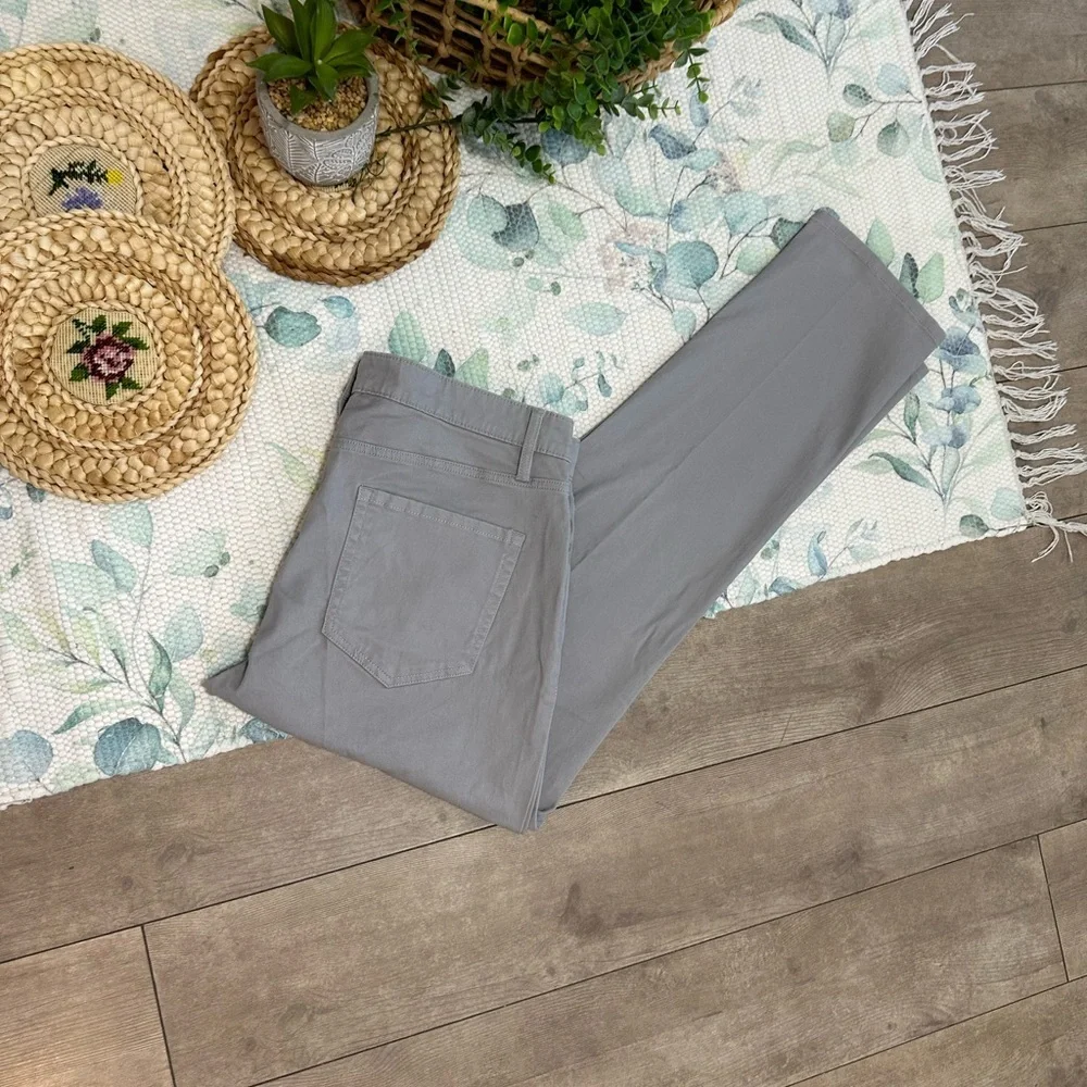 New Men’s Gray Slim 5 Pocket Stretch Twill Pants Size 34x31